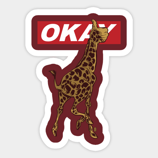 Okay Giraffe Sticker by Thomcat23